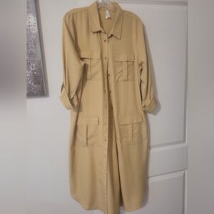 TRULY Tan Cargo Dress Stylish Cotton